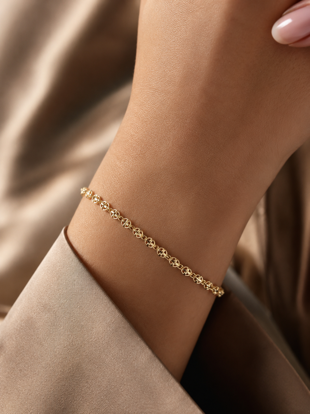14 Ayar Altın Elegance Koleksiyonu Zincir Bileklik