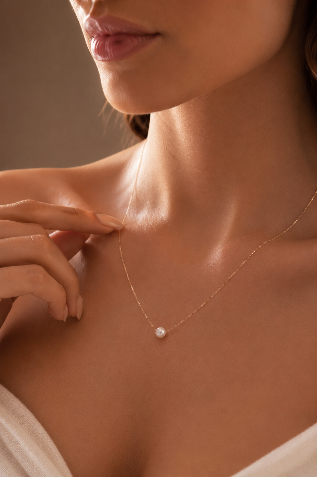 14 Ayar Altın Minimal Opal Taşlı Kolye