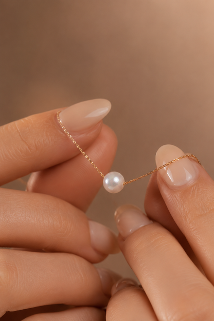 14 Ayar Altın Minimal Opal Taşlı Kolye