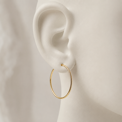 Velloria Jewelry Altın Halka Küpe - Minimalist İnce Tasarım