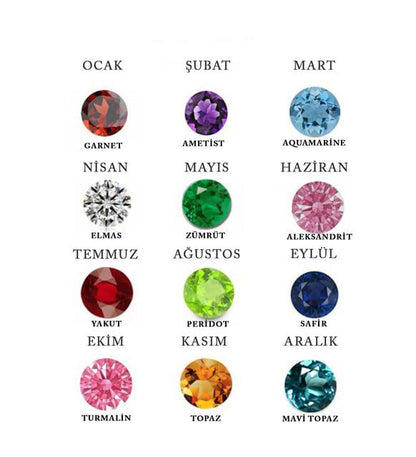İsminize Özel Doğum Taşlı Minimalist Bileklik | Anlamlı Hediye